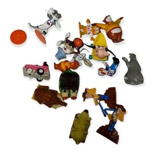 LOT 1996 SPACE JAM BUGS BUNNY Plastic Woody Annie Garfield ACTION FIGURES vtg